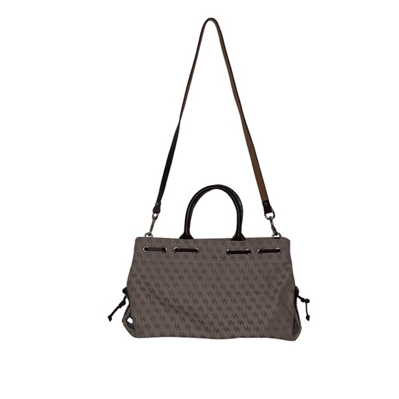 Dooney & Bourke Vintage Monogram Signature Logo Tassel Tote Satchel Bag - Picture 2 of 11